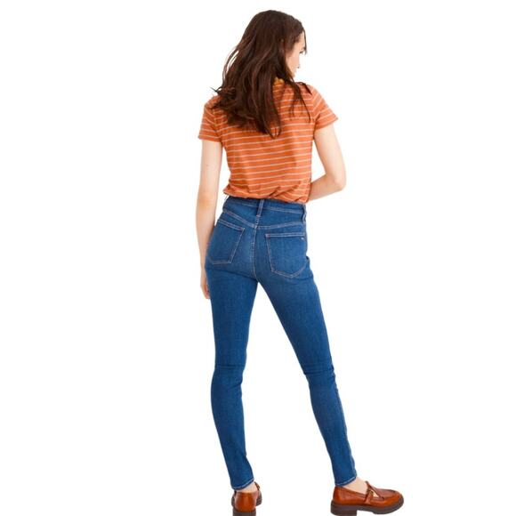 Madewell High-Rise Skinny Jeans Blue Dark Wash Size 28 - Picture 8 of 9